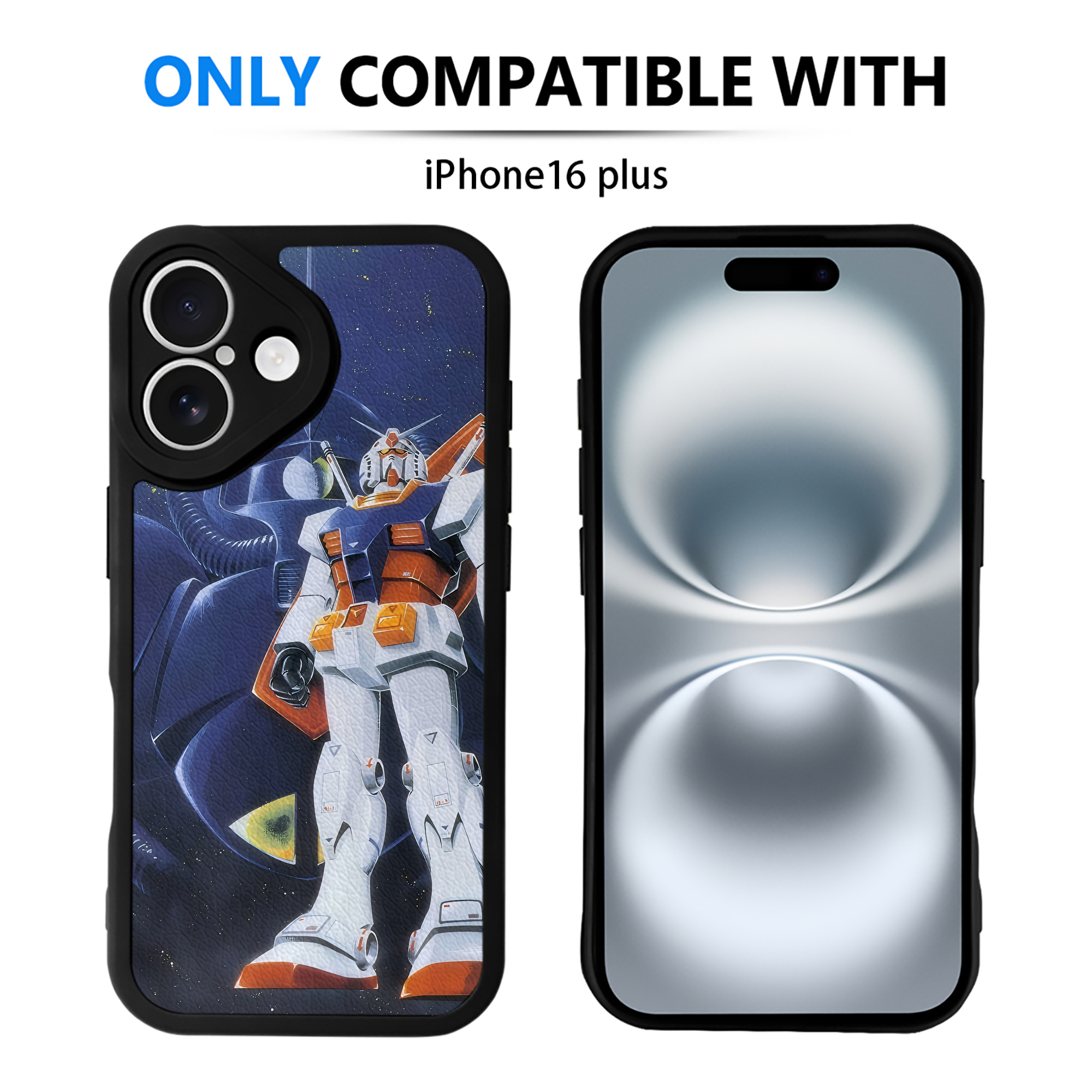 （画像用） 機動戦士ガンダム Mobile Suit Gundam 【iPhone 16シリーズ対応】シリコンスマホケース（レザー調） 材質：シリコン